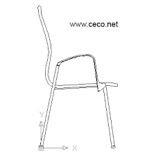 autocad drawing chair autocad block in