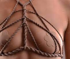 Stretch Shibari Top Rope Harness Cupless Top Cage Bra - Etsy Israel