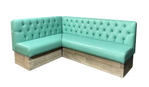 faux leather chesterfield booth seating