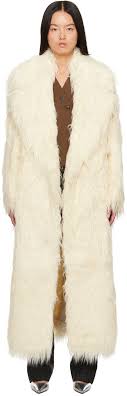Off White Nicole Faux Fur Coat By The