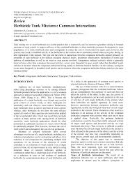 Pdf Herbicide Tank Mixtures Common Interactions