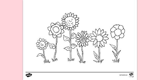 Free Flower Garden Colouring Page