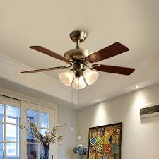 Blade Ceiling Fan Light With Pull Chain