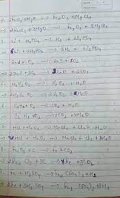 write 10 balanced chemical equation
