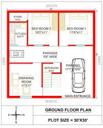 Car Parking 900 Sq Ft House Plan