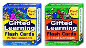 gifted learning flash cards 2 pack verbal and spatial concepts for pre k kindergarten practice for cogat test olsat test nnat test nyc