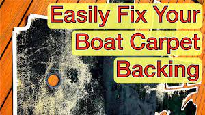 boat carpet backing repair with