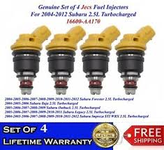 Details About Jecs Set Of 4 Genuine Fuel Injectors For 2005 11 Subaru Legacy Turbocharged 2 5l
