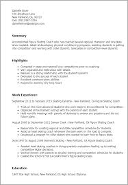Sports And Coaching Resume Sample Professional Resume Examples