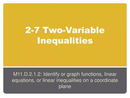 Ppt 2 7 Two Variable Inequalities