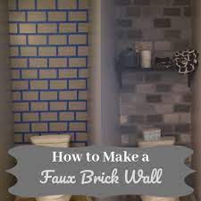 How To Make A Diy Faux Brick Wall The