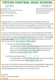 Parent Teacher Conference Letter For Web Template Request