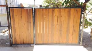 Can be secured with padlock. Rustic Wood And Aged Metal Gate Youtube
