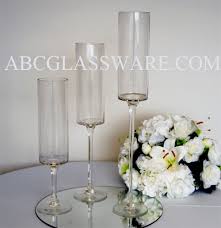 Pedestal Hurricane Candle Holder Set Of