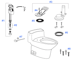 toto dorian toilet replacement parts