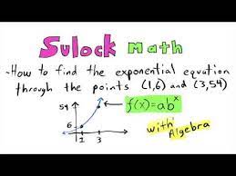 Find The Exponential Equation Through 2