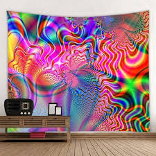 Trippy Psychedelic Art Tapestry Wall