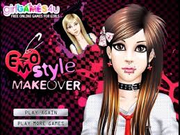 emo style makeover game for kids game