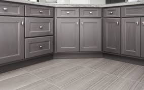 what color cabinets go with gray floors