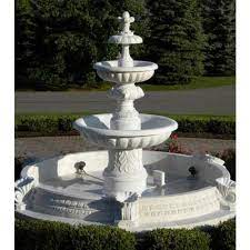White Marble Outdoor Water Fountain For