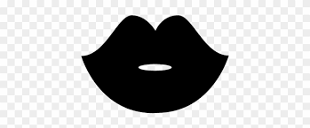 woman black lips shape vector black