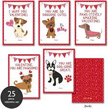 Create your own unique greeting on a dog valentine day card from zazzle. Amazon Com Paper Frenzy Dog Themed Valentine Cards 25 Pack Office Products