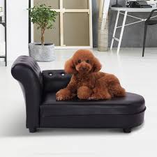 Pet Sofa Luxury Couch Wooden Sponge Dog