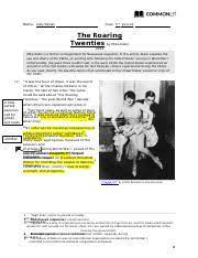 Commonlit the roaring twenties answer key teaches us to manipulate the response triggered by various things. Commonlit The Roaring Twenties Reading 1 Docx Name Lesly Sibrian Class 5 T H P E R I O D The Roaring Twenties By Mike Kubic 2016 Mike Kubic Is A Course Hero