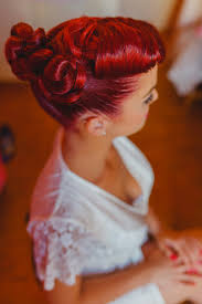 pin up bridal hairstyle with braids