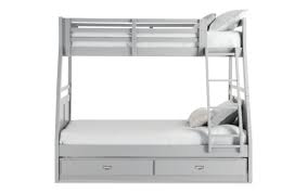 chadwick twin full gray bunk bed with