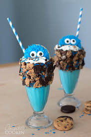 And line baking sheet with parchment paper. Cookie Monster Freak Shakes An Adorably Extreme Milkshake