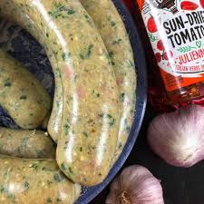 homemade sausage with en feta