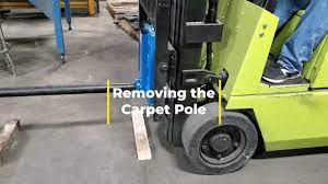carpet poles for forklift easy