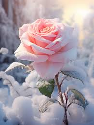 dp pic rose in winter snow beautiful