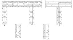 2d Cad Drawing Of Concrete Block Walls