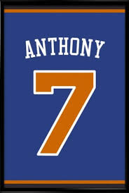 Presenting partner of the new york knicks. Carmelo Anthony Number 7 New York Knicks Jersey Art Print Mancave Wall Art Nba Memorabilia Perfect Gift For Basket New York Knicks Carmelo Anthony Knicks