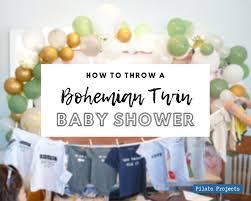 beautiful bohemian twin baby shower