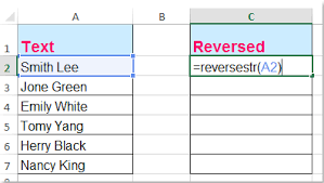 to reverse text string or words order
