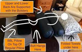 Just like walking at a slight bend, this modified sleeping position minimizes tension on the tummy tuck incision, reduces discomfort, and encourages proper healing and attractive results. How To Sleep On Your Back After A Bbl Brazilian Buttlift Surgery Mommy Makeover Surgery Buttlift Surgery