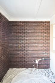 brick wall panels used to create a faux