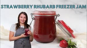 strawberry rhubarb freezer jam you
