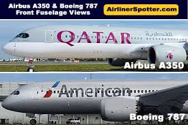 Airbus And Boeing Airliner Side By Side Comparisons
