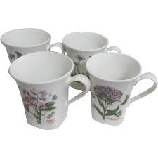 ceramic mugs botanic garden flowers