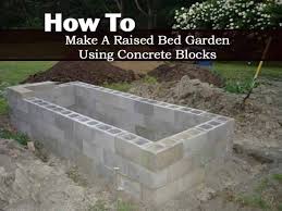 Raised Bed Garden Using Concrete Blocks