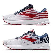 Details About Brooks Launch 6 Go Usa Independence Day Edition Red Men Running Shoes 1102971 D