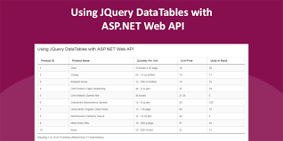using jquery datatables with asp net
