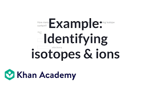 Worked Example Identifying Isotopes And Ions Video Khan