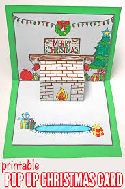 christmas pop up card printable