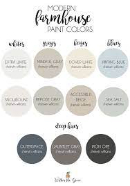 Modern Farmhouse Paint Colors Within