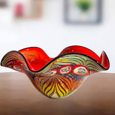 Hand Blown Art Glass Bowl